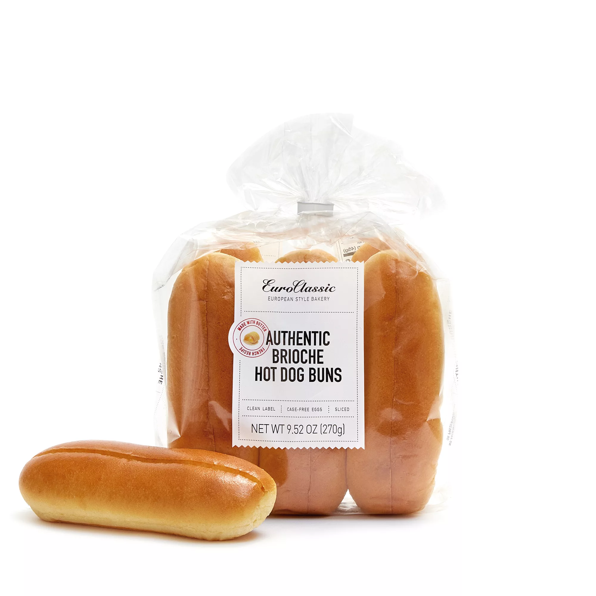 AUTHENTIC BRIOCHE HOT DOG BUNS EuroClassic